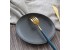 Ceramic 10'' Inches Dinner Plate Tableware Ceramic Handmade Plate(Set of 6 ) in Royal Black Color